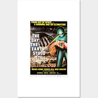 THE DAY THE EARTH STOOD STILL Hollywood Cult Sci Fi Vintage Movie Posters. Posters and Art